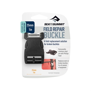 Field Repair Buckle Side Release 1 pin Black 25mm